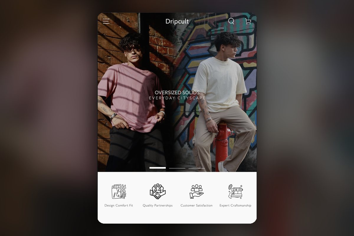 Dripcult — Streetwear, mobile-first storefront