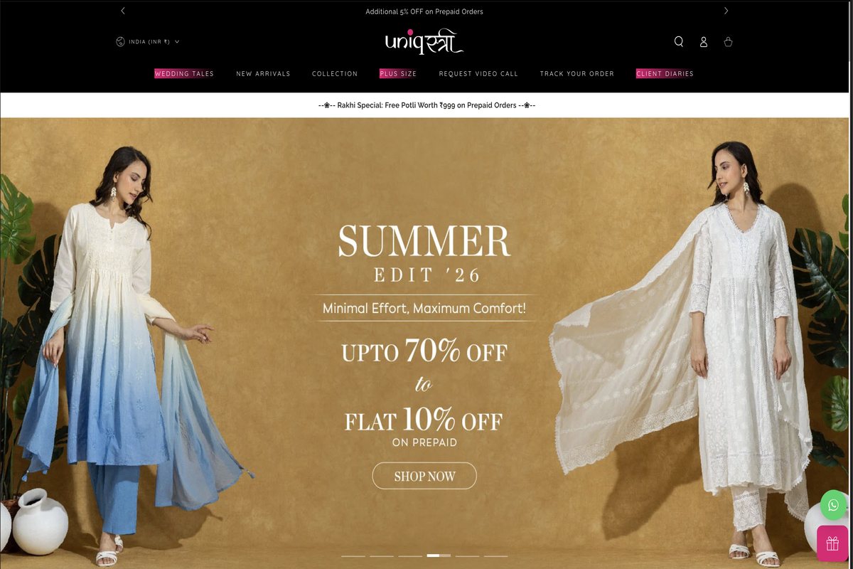 Uniqstree — Ethnic wear, plus-size range and video-call shopping